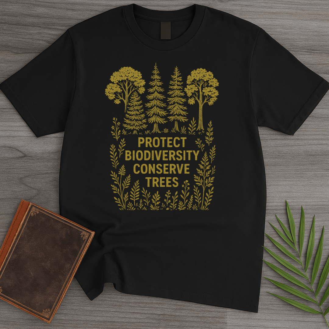 T-Shirt Black / S Protect Biodiversity: Conserve Trees T-Shirt