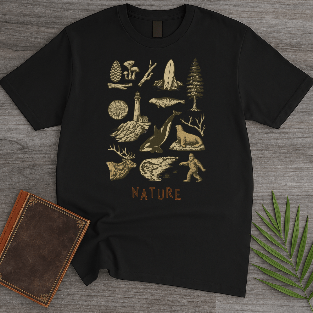 T-Shirt Black / S Wild Pacific Nature T-Shirt
