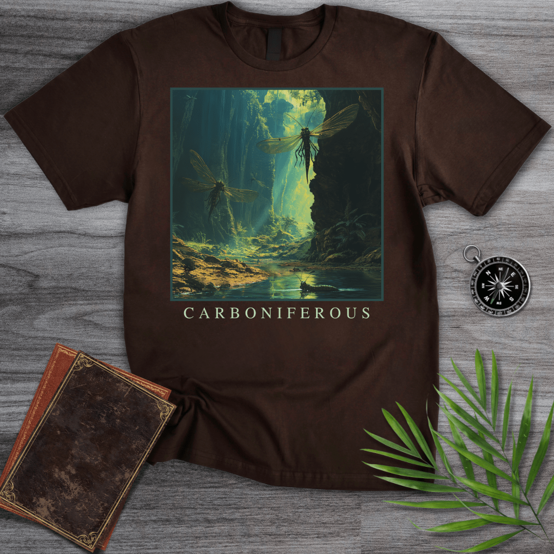 T-Shirt Dark Chocolate / S Carboniferous, Giant Insects T-Shirt