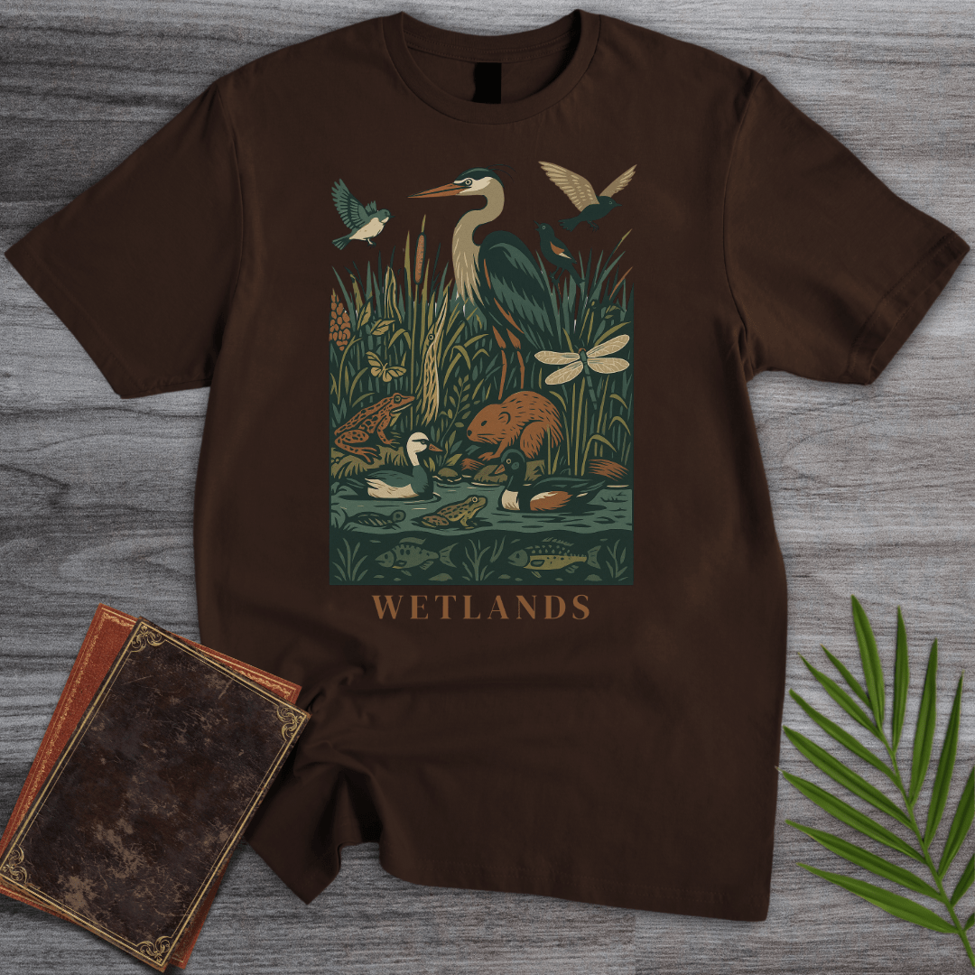 T-Shirt Dark Chocolate / S Freshwater Wetland Environment T-Shirt