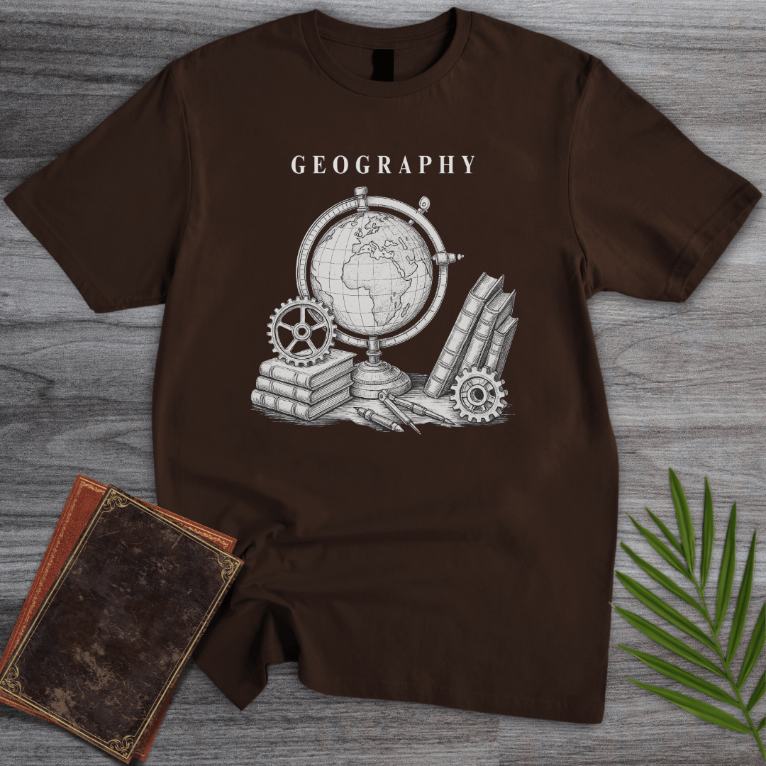 T-Shirt Dark Chocolate / S Geography Illustration Graphic T-Shirt