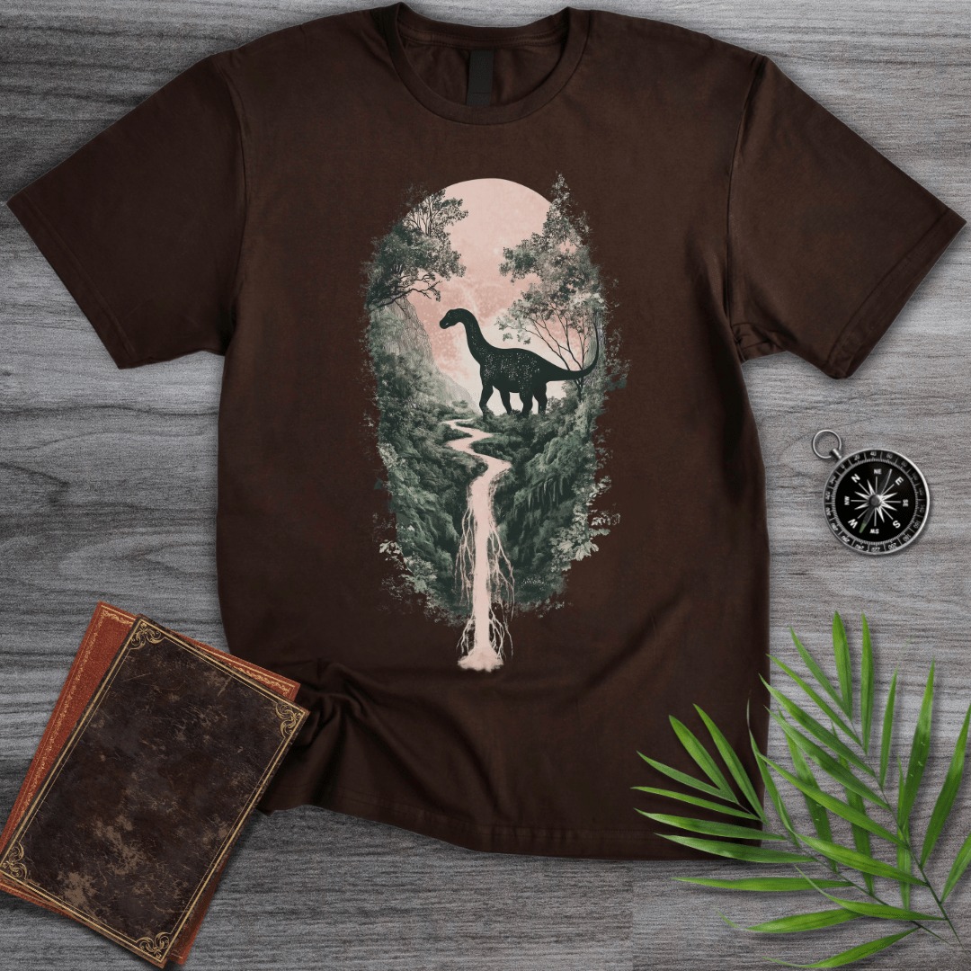 T-Shirt Dark Chocolate / S Jurassic Waterfall Forest T-Shirt