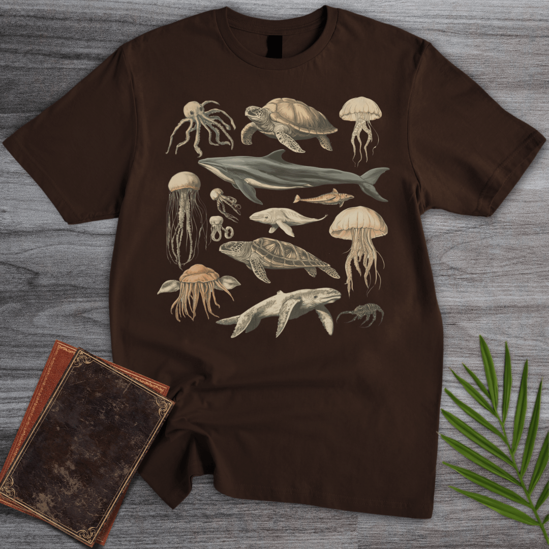 T-Shirt Dark Chocolate / S Natural History Creatures of the Ocean T-Shirt