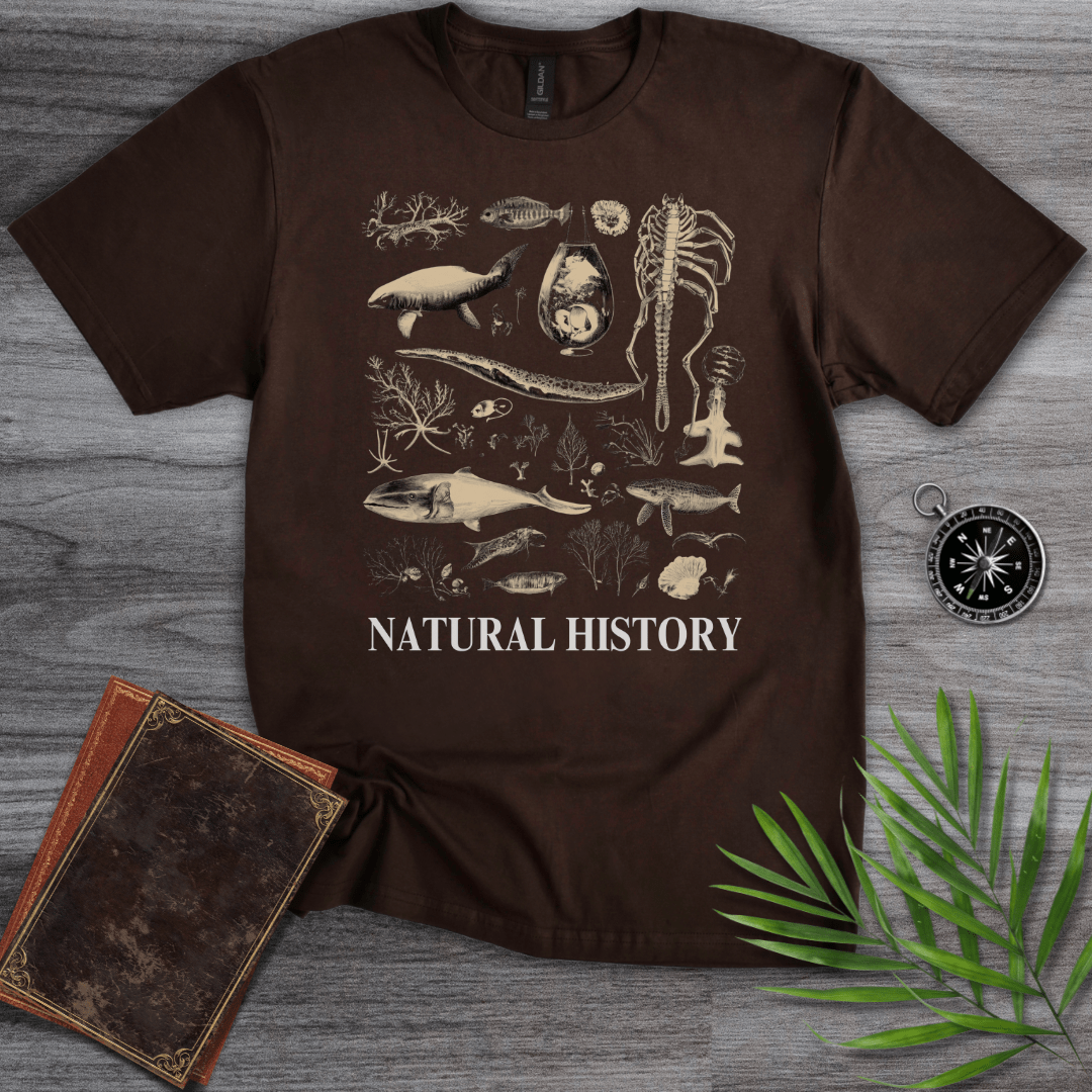T-Shirt Dark Chocolate / S Natural History T-Shirt: Prehistoric Fossils