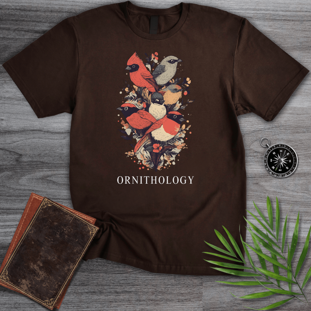 T-Shirt Dark Chocolate / S Ornithology, Study of Birds T-Shirt