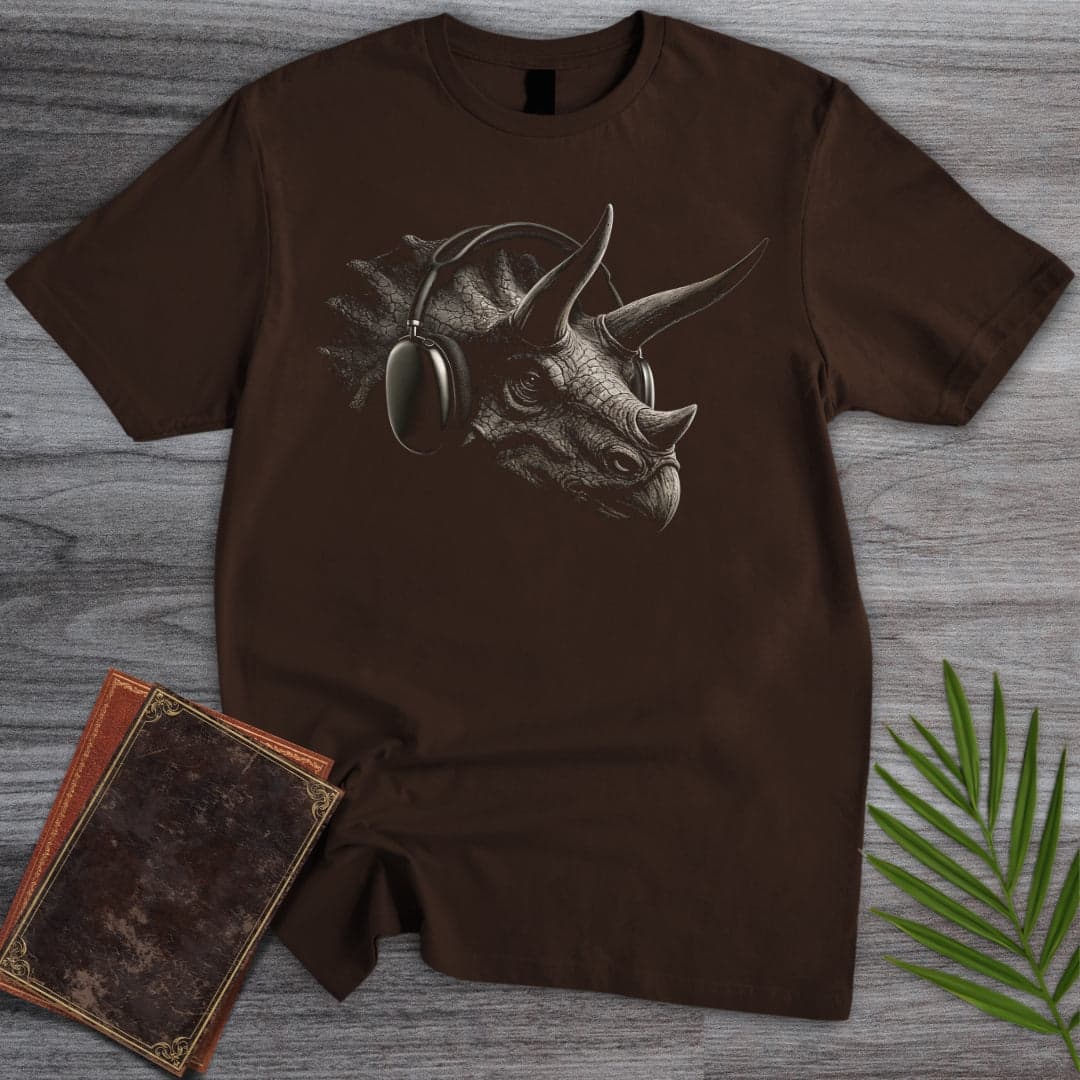 T-Shirt Dark Chocolate / S Overstimulated Series: Triceratops T-Shirt