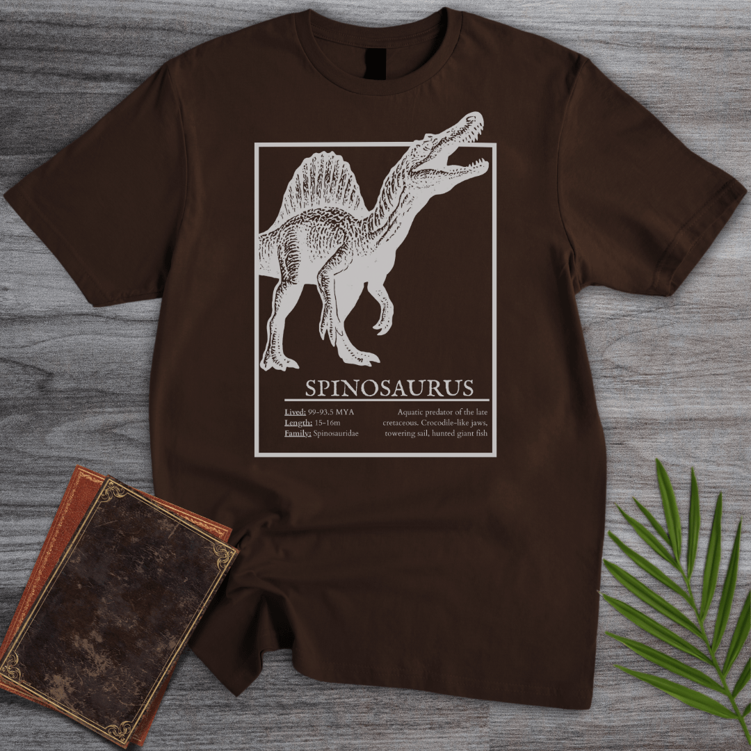 T-Shirt Dark Chocolate / S Spinosaurus Sail-Backed Hunter T-Shirt