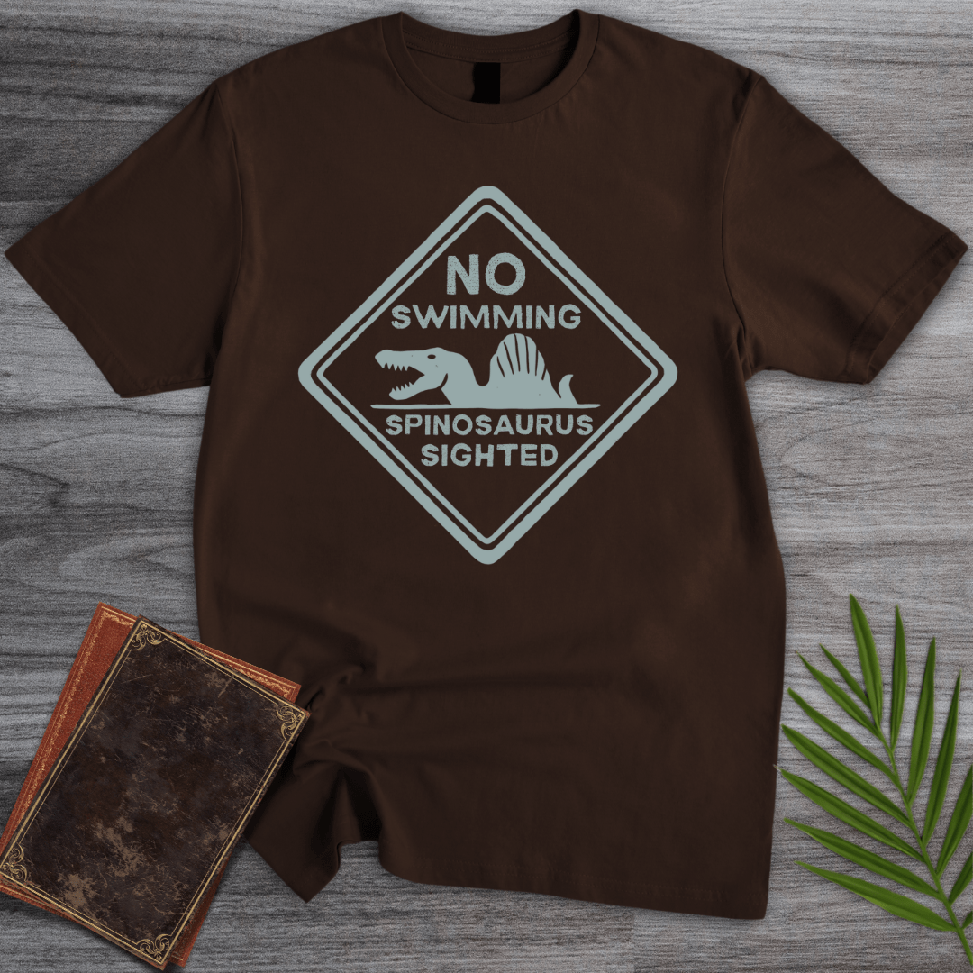 T-Shirt Dark Chocolate / S Spinosaurus Swimming Danger T-Shirt