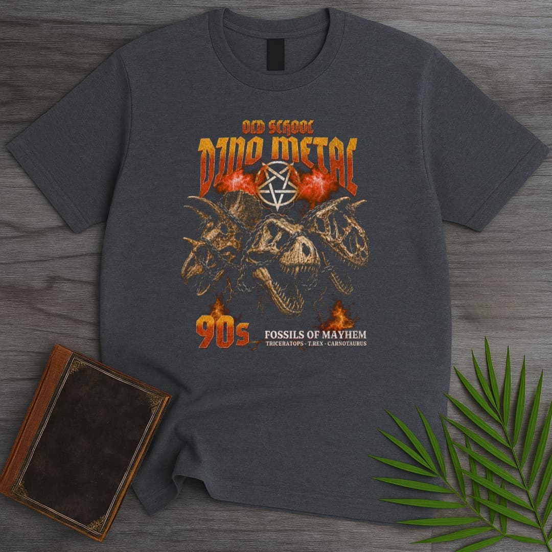 T-Shirt Dark Heather / S 90's Fossils of Mayhem T-Shirt