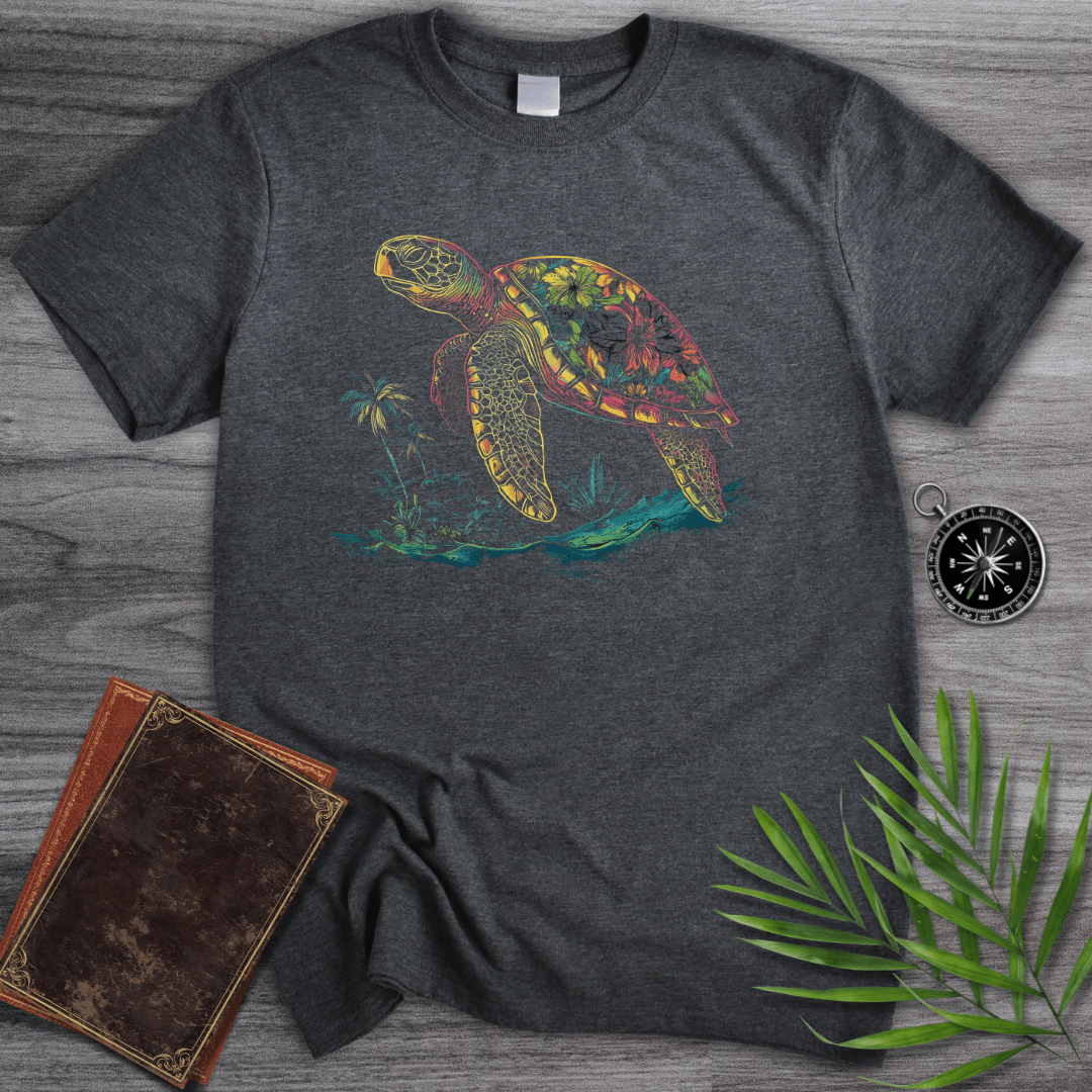 T-Shirt Dark Heather / S Colorful Island Turtle T-Shirt