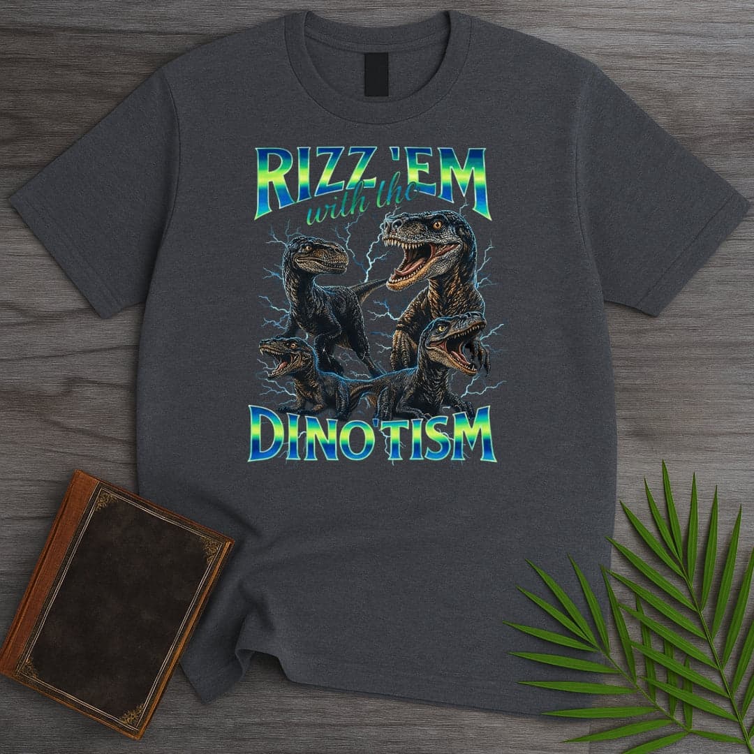 T-Shirt Dark Heather / S Dino'tism Raptor Rizz T-Shirt