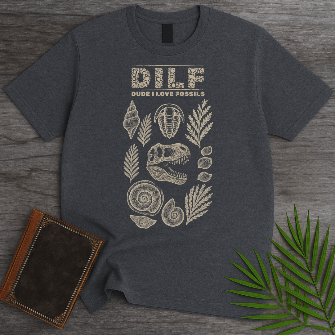T-Shirt Dark Heather / S Dude I Love Fossils T-Shirt