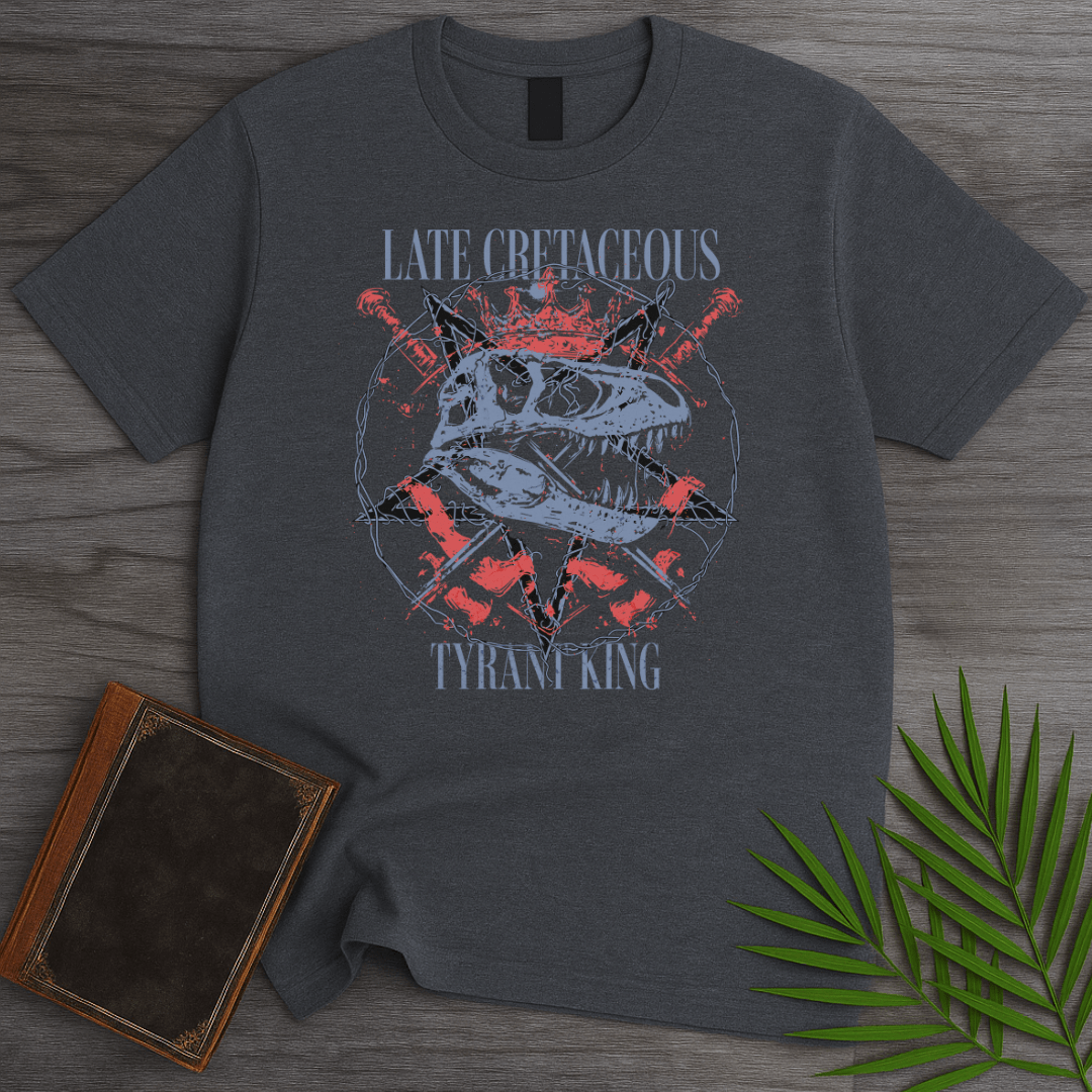 T-Shirt Dark Heather / S Late Cretaceous Tyrant King T-Shirt