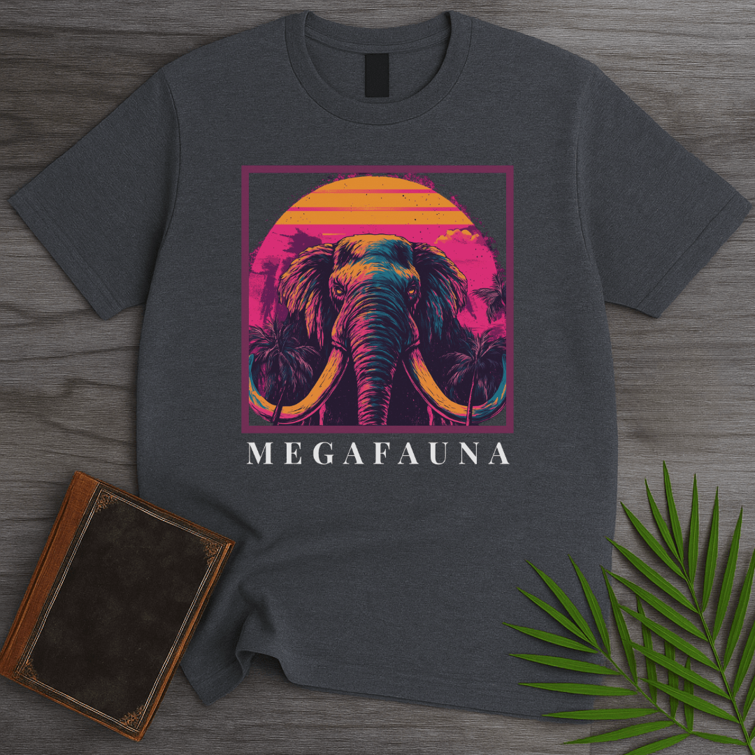 T-Shirt Dark Heather / S Megafauna Mammoth at Dusk T-Shirt