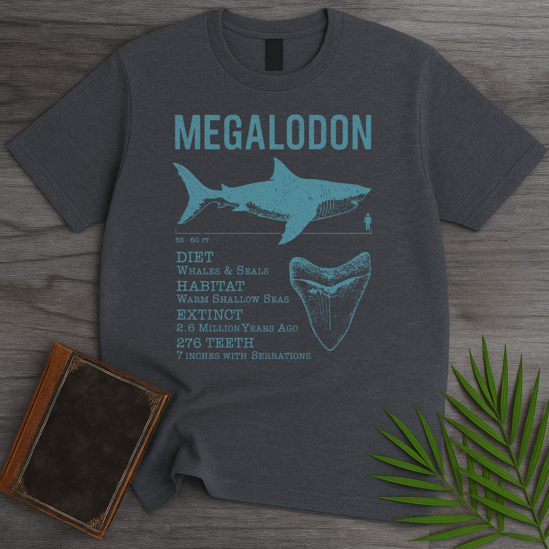 T-Shirt Dark Heather / S Megalodon: Leviathan of the Shallows T-Shirt