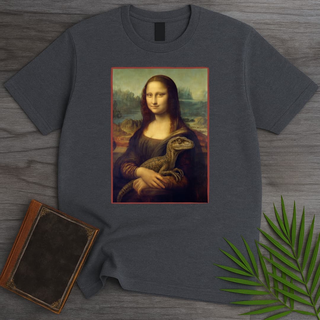 T-Shirt Dark Heather / S Mona Lisa Raptor T-Shirt