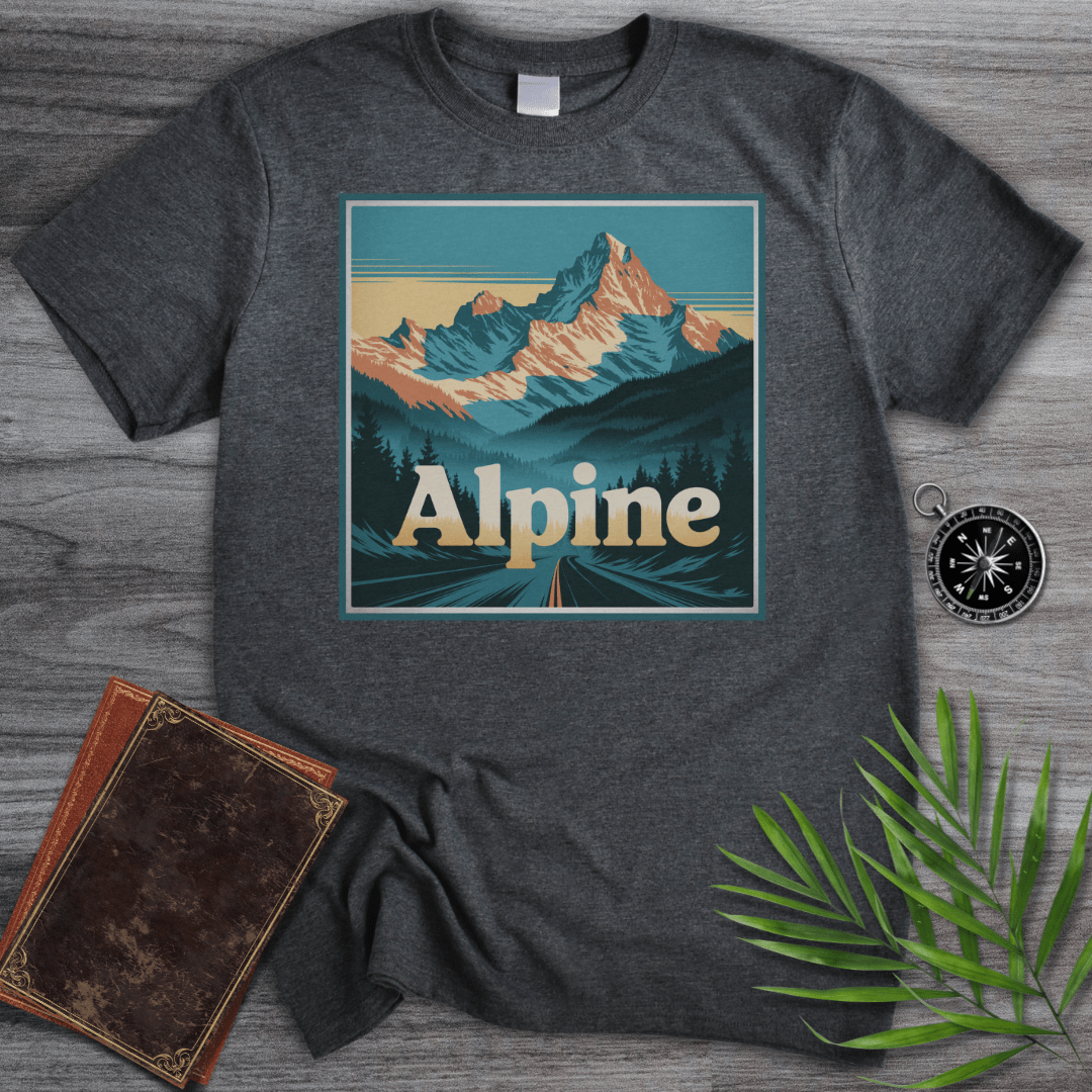 T-Shirt Dark Heather / S Nostalgic Alpine Mountains T-Shirt
