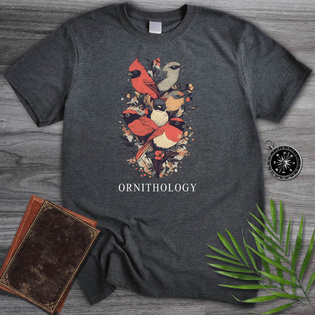 T-Shirt Dark Heather / S Ornithology, Study of Birds T-Shirt
