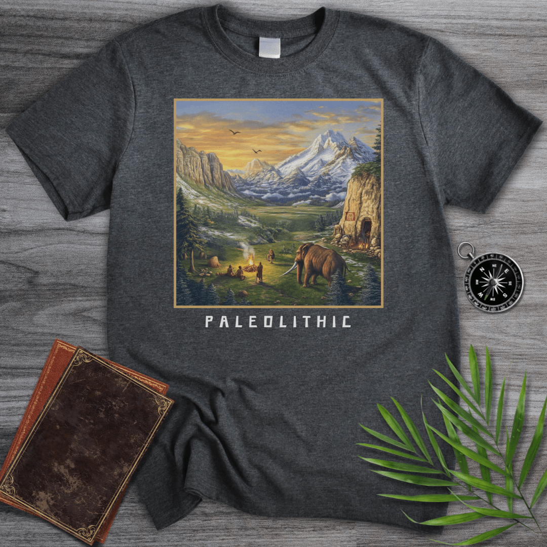 T-Shirt Dark Heather / S Paleolithic Ancient Settlement T-Shirt