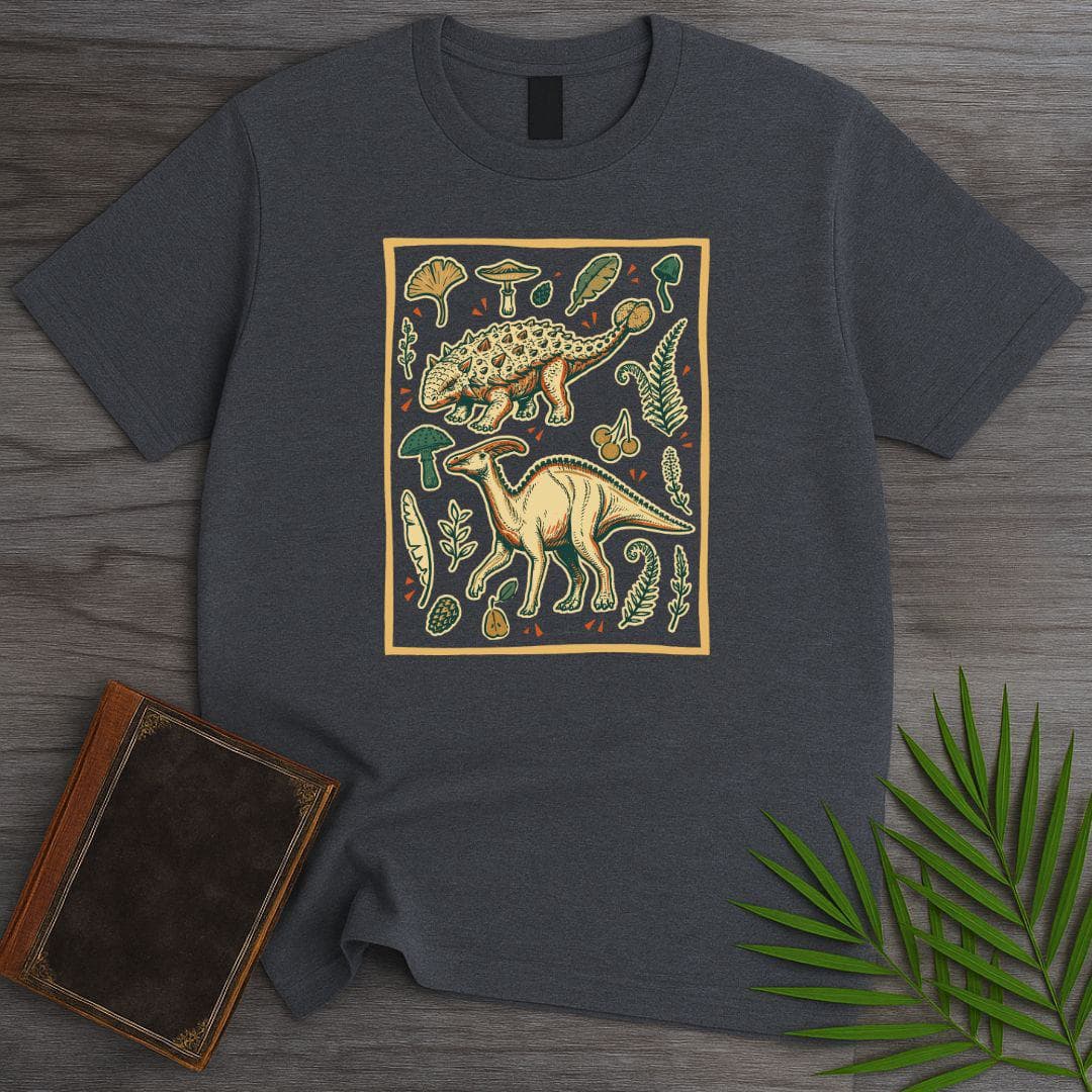T-Shirt Dark Heather / S Prehistoric Veggie Eaters T-Shirt