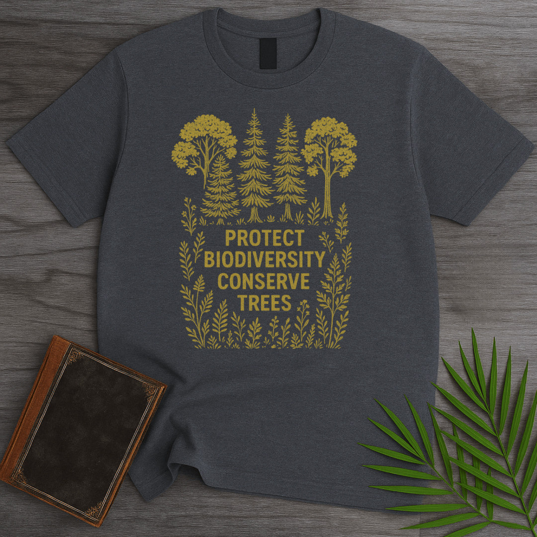 T-Shirt Dark Heather / S Protect Biodiversity: Conserve Trees T-Shirt