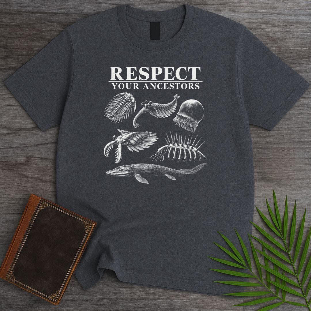 T-Shirt Dark Heather / S Respect The Prehistoric Ancestors T-Shirt