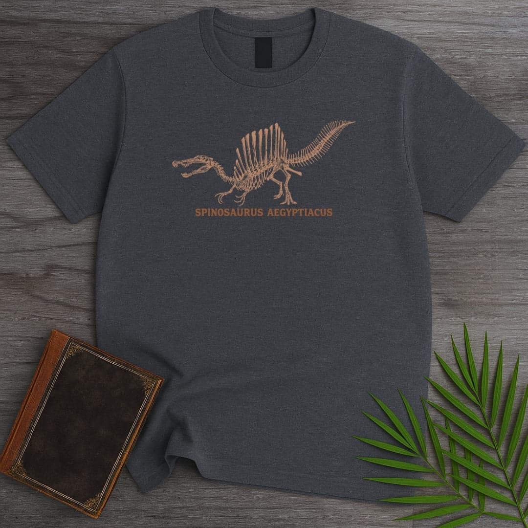 T-Shirt Dark Heather / S Spinosaurus aegyptiacus Fossil T-Shirt