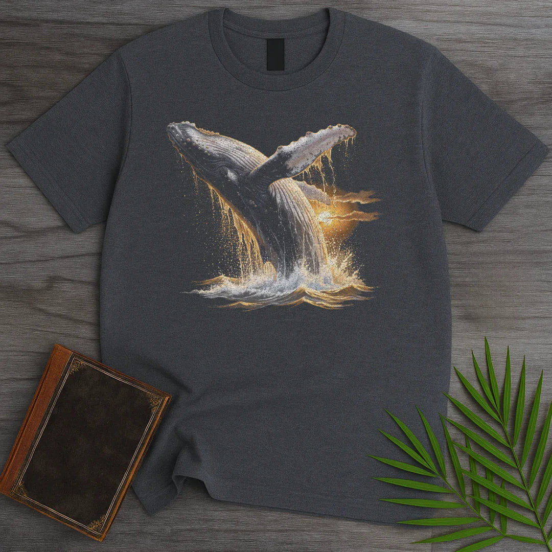 T-Shirt Dark Heather / S Sunset Breach Humpback T-Shirt