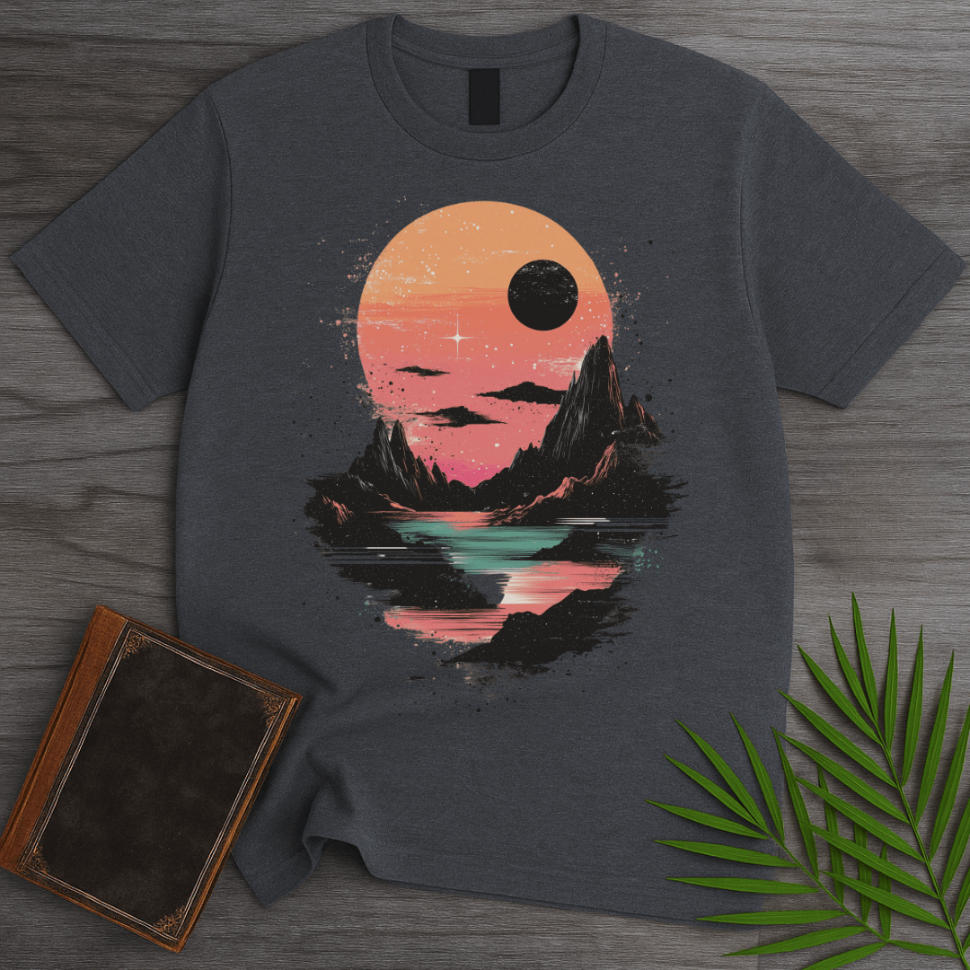 T-Shirt Dark Heather / S Sunset Over Peaks T-Shirt