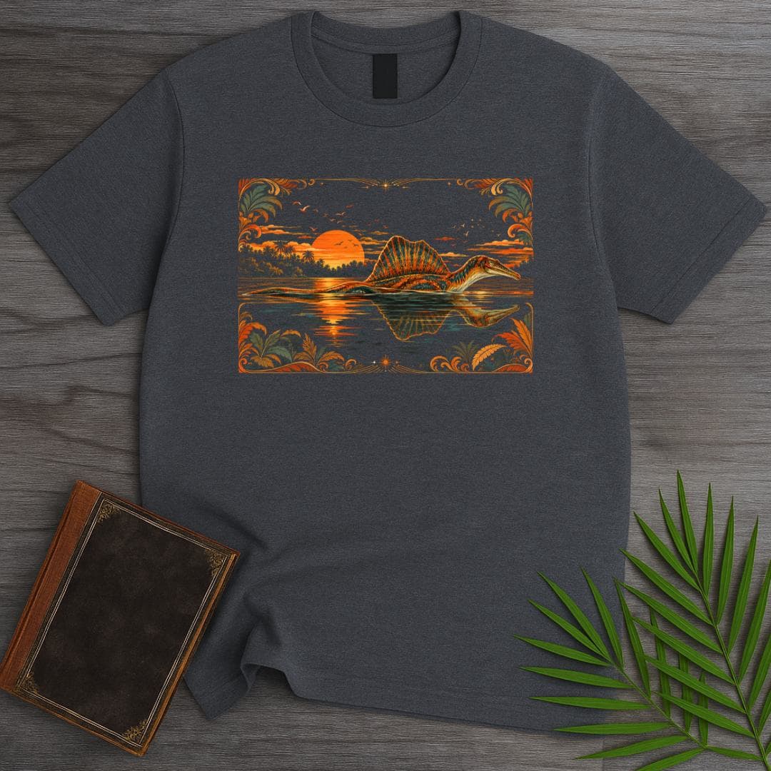 T-Shirt Dark Heather / S Sunset Spinosaurus T-Shirt