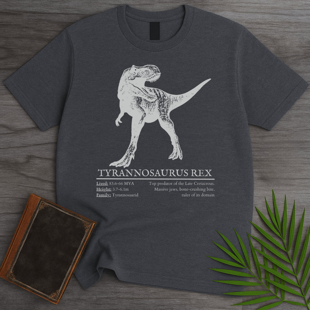 T-Shirt Dark Heather / S T-Rex Tyrant Lizard King T-Shirt