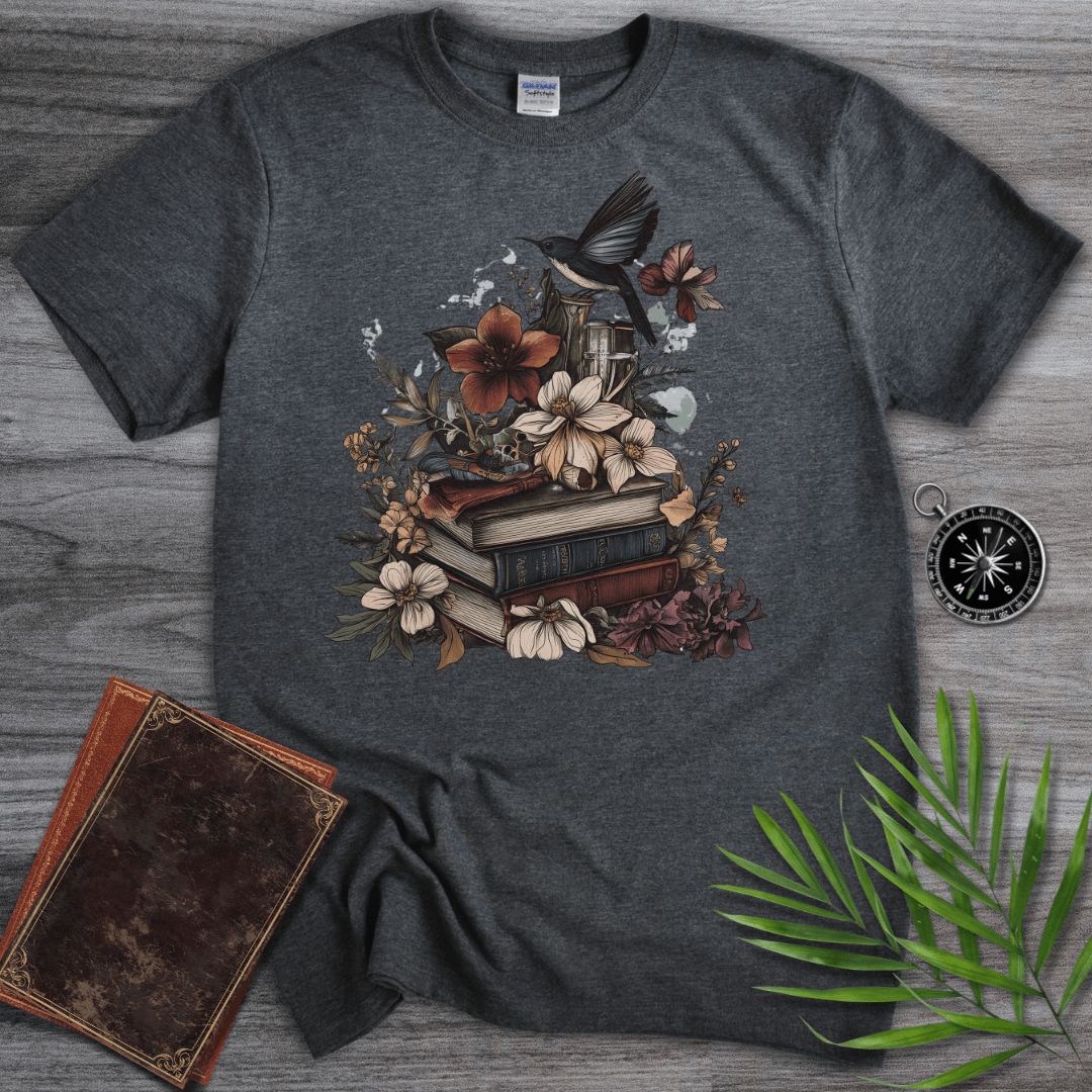 T-Shirt Dark Heather / S Vintage Floral Nature T-Shirt