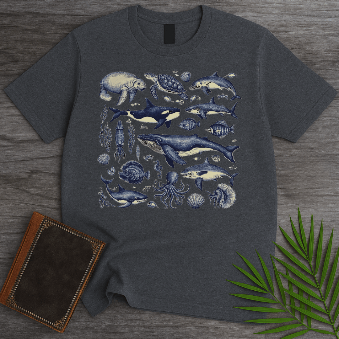 T-Shirt Dark Heather / S Vintage Marine Life T-Shirt