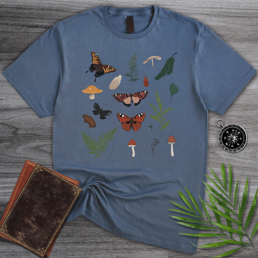 T-Shirt Heather Indigo / S Biodiversity Forest Elements T-Shirt