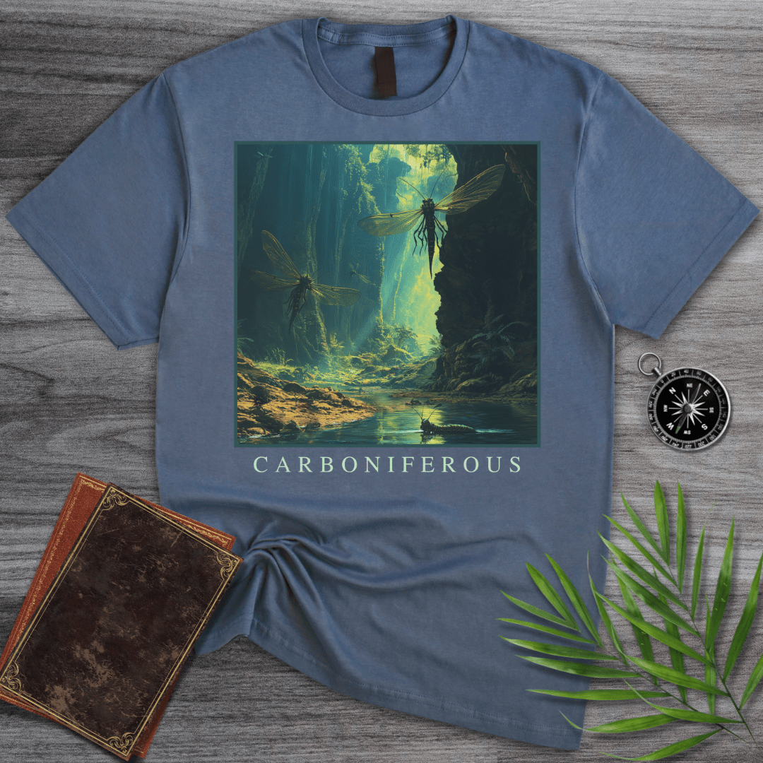 T-Shirt Heather Indigo / S Carboniferous, Giant Insects T-Shirt