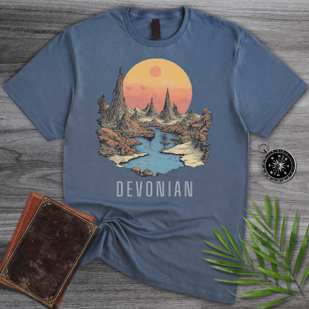 T-Shirt Heather Indigo / S Devonian Geomorphic Landscape T-Shirt