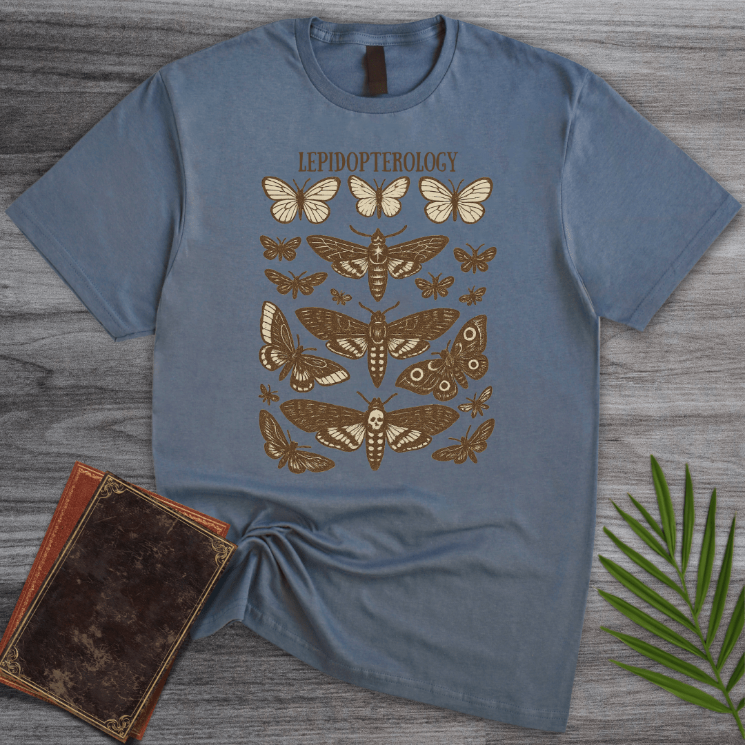T-Shirt Heather Indigo / S Lepidopterology Butterfly & Moth T-Shirt