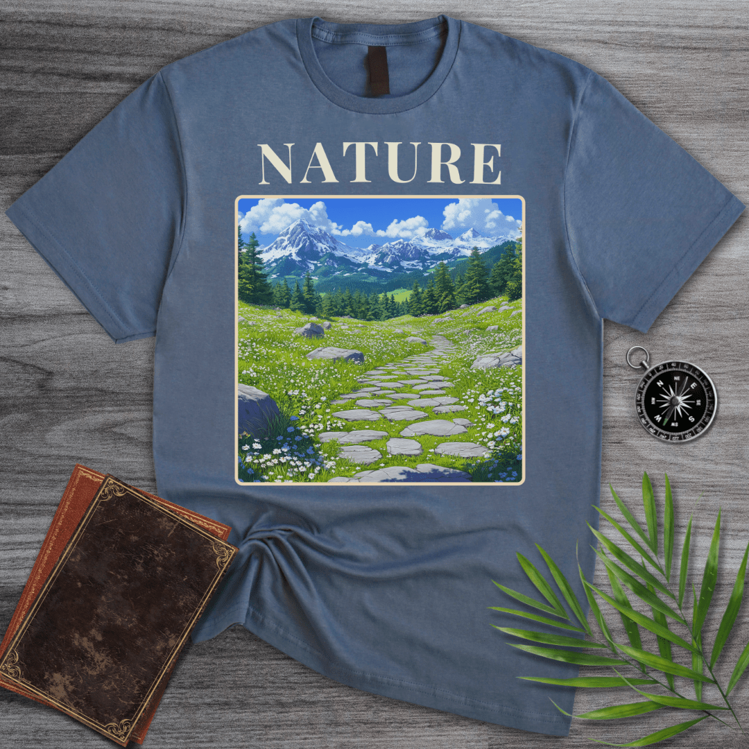 T-Shirt Heather Indigo / S Nature Mountain Valley T-Shirt