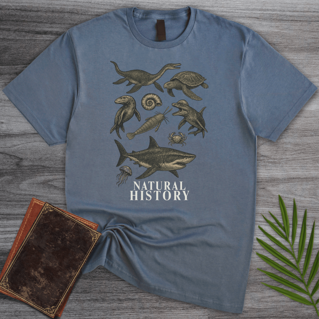 T-Shirt Heather Indigo / S Prehistoric Sea Monsters T-Shirt