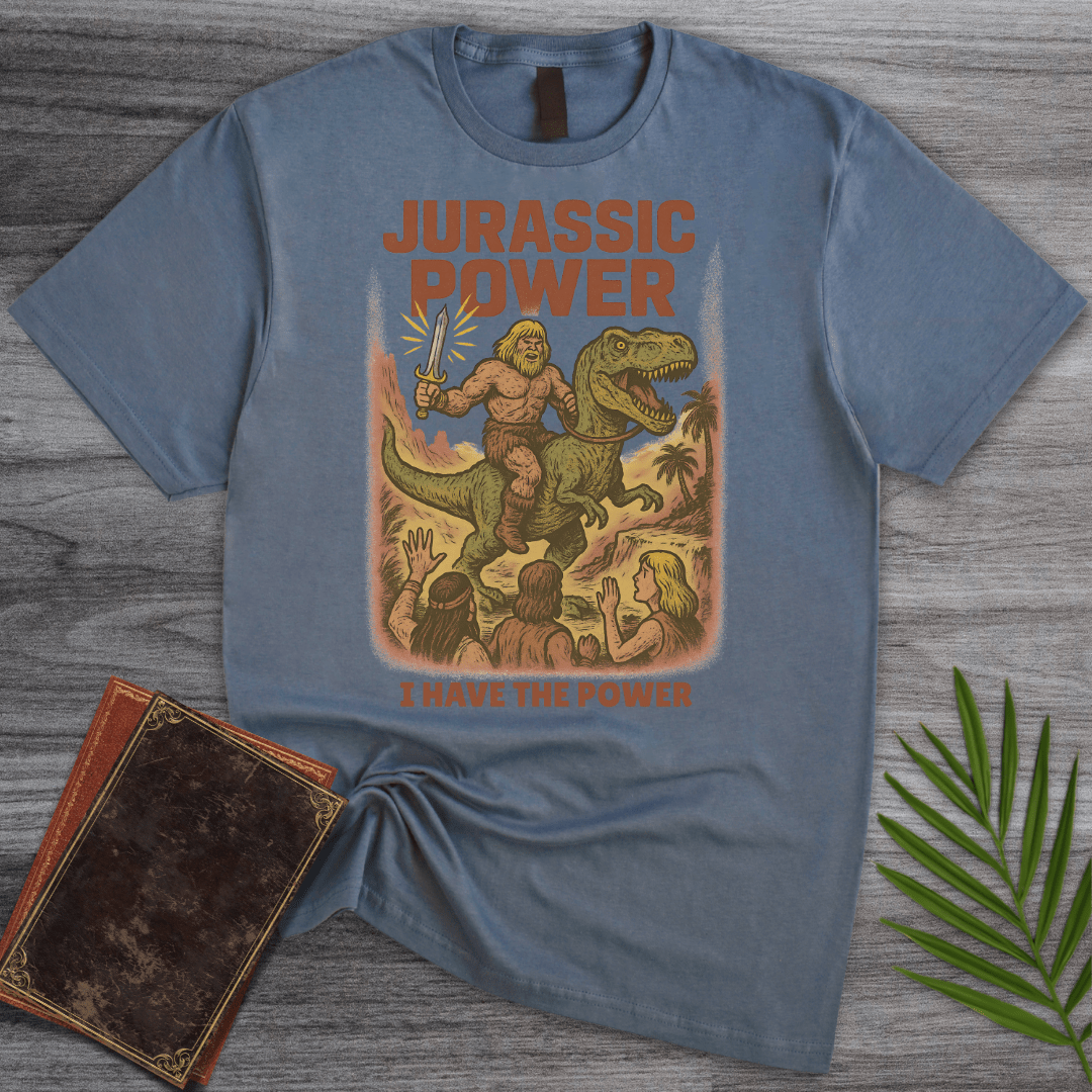 T-Shirt Heather Indigo / S Vintage Jurassic Power T-Shirt