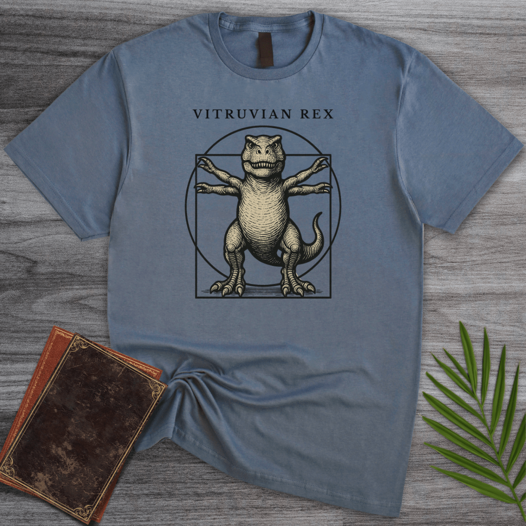 T-Shirt Heather Indigo / S Vitruvian Rex T-Shirt