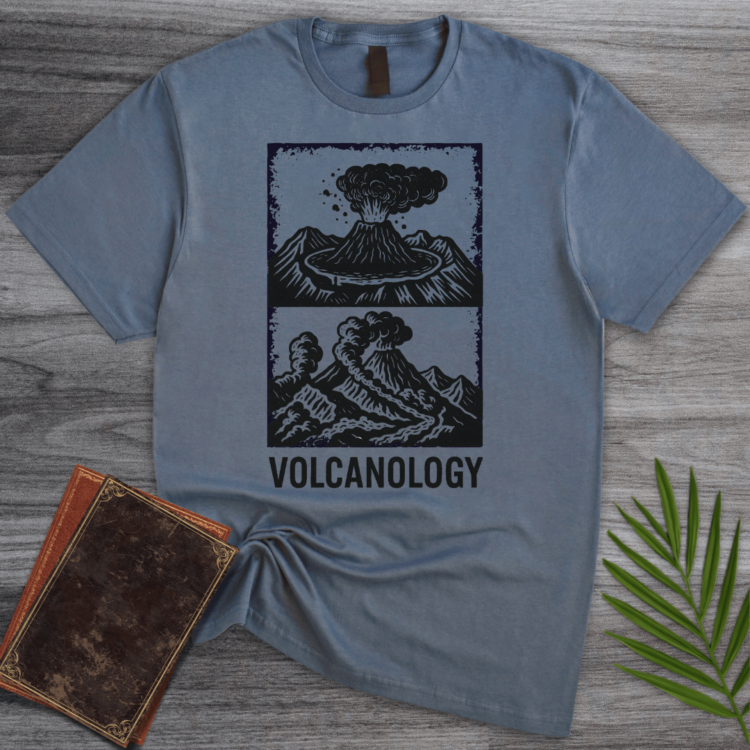 T-Shirt Heather Indigo / S Volcanology in Black Smoke T-Shirt