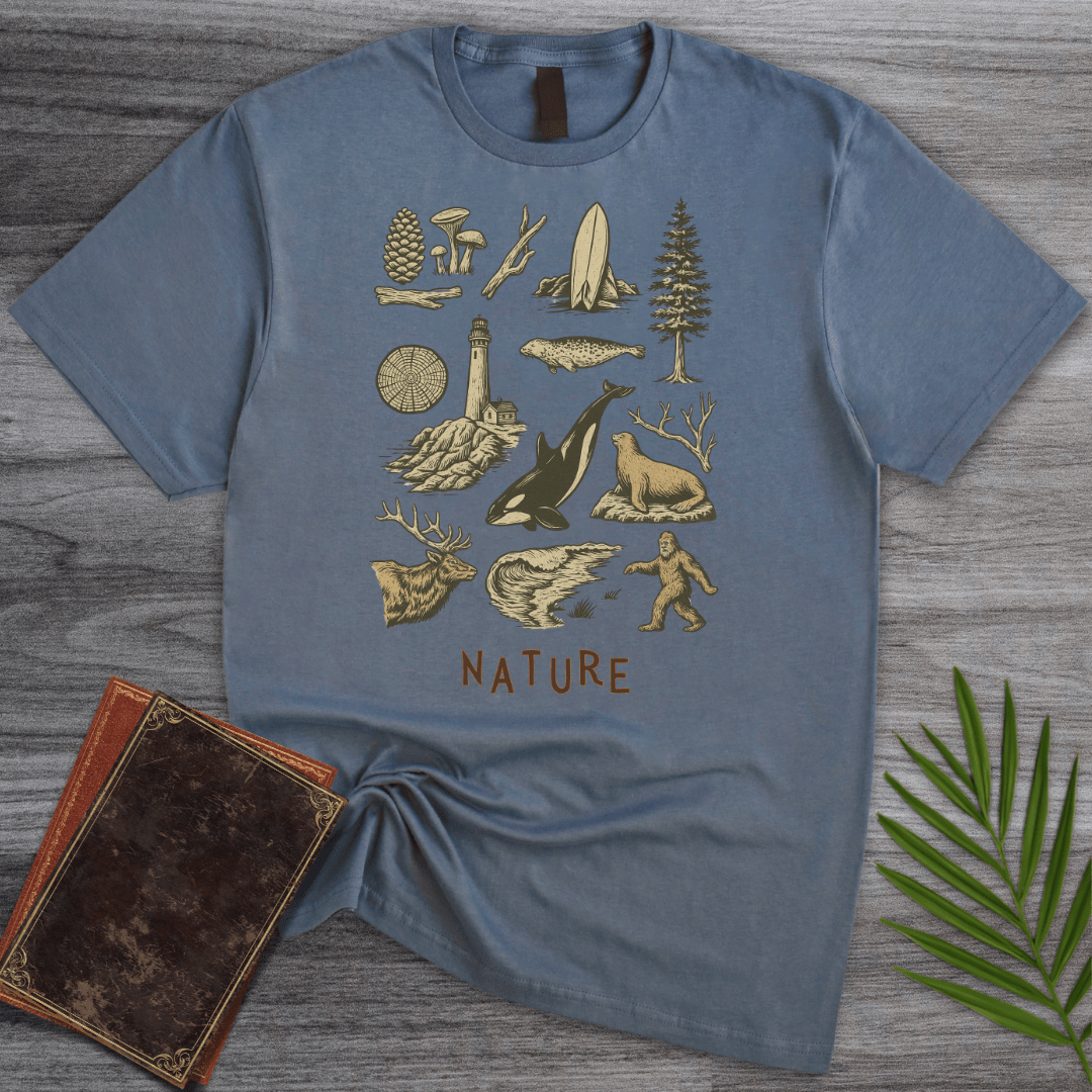 T-Shirt Heather Indigo / S Wild Pacific Nature T-Shirt