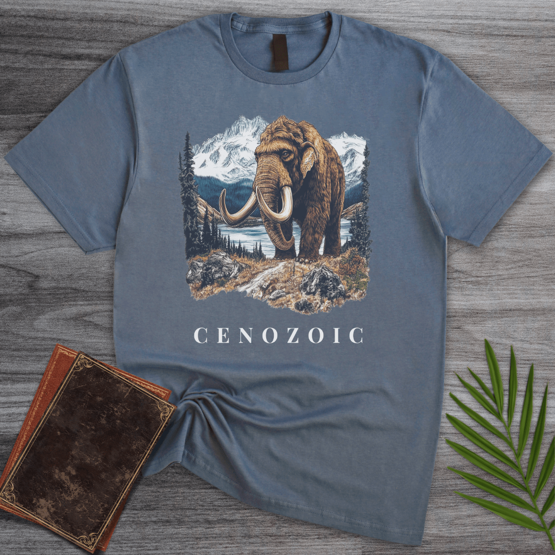 T-Shirt Heather Indigo / S Woolly Mammoth in Cenozoic T-Shirt