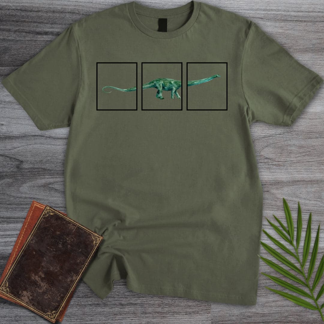 T-Shirt Military Green / S Across the Diplodocus Panels T-Shirt