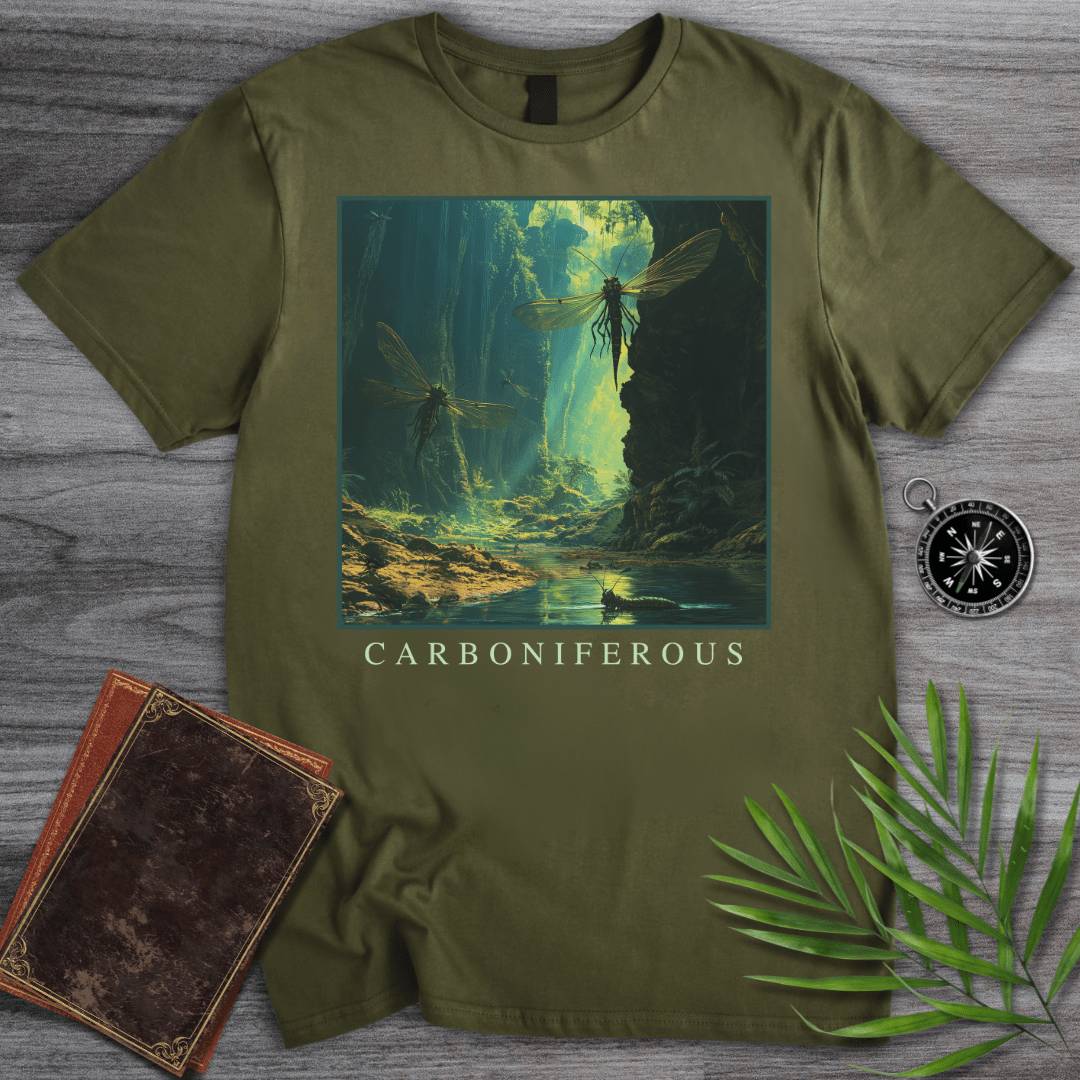 T-Shirt Military Green / S Carboniferous, Giant Insects T-Shirt