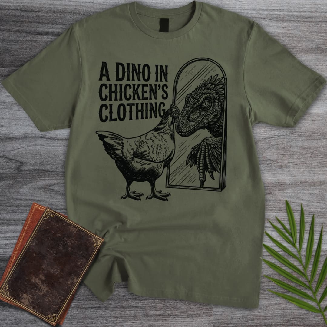 T-Shirt Military Green / S Deinonychus in Chickens Clothing T-Shirt