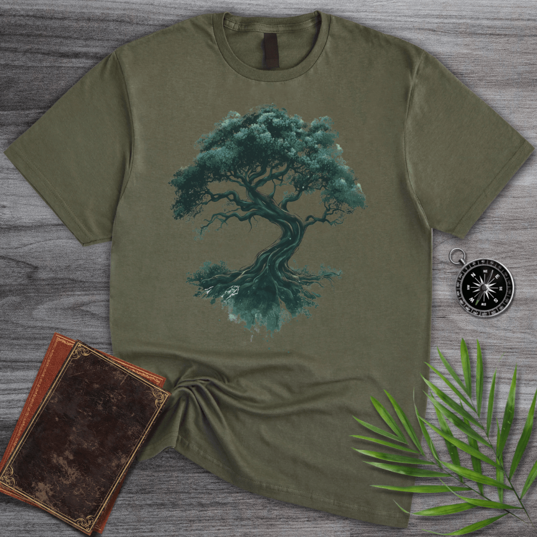 T-Shirt Military Green / S Elder Tree Graphic T-Shirt