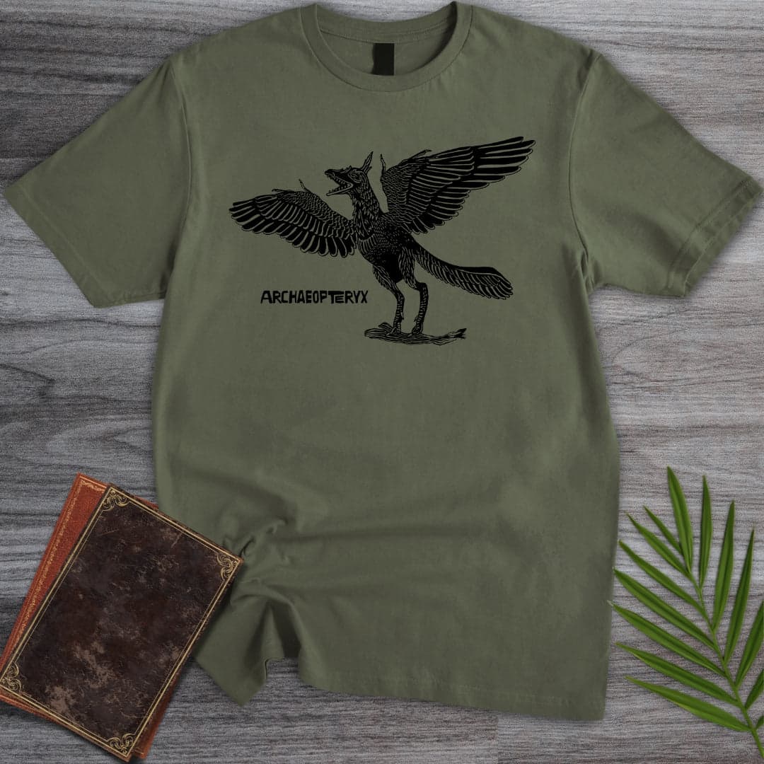 T-Shirt Military Green / S First Flight Archaeopteryx T-Shirt (dunyaatay)