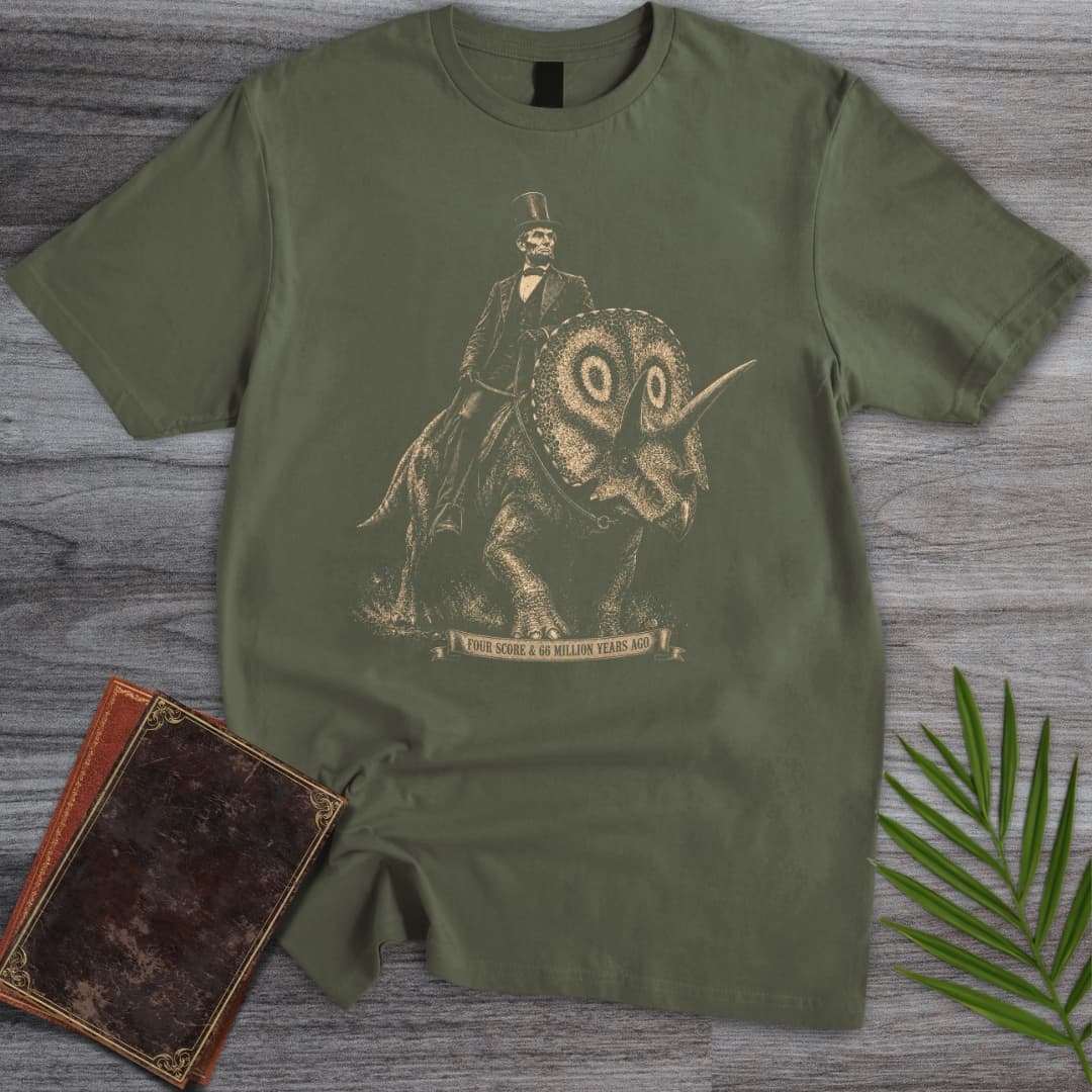 T-Shirt Military Green / S Lincoln Four Score 66 MYA T-Shirt